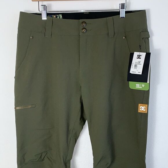 NWT DC Women’s Viva 15K Shell Snow Snowboarding Pants Olive Green Sz L - Picture 2 of 16